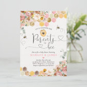 Baby shower van wilde dieren kaart (Staand voorkant)