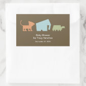 Baby shower van wilde dieren rechthoekige sticker (Tas)