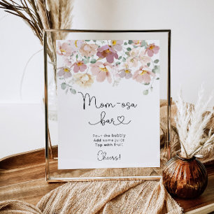 Baby shower van wilde flora en fauna Momosa Poster
