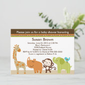 Baby shower van wilde Oerwouden Kaart (Staand voorkant)