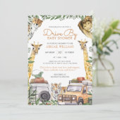 Baby shower van wilde Safari-dieren Kaart (Staand voorkant)