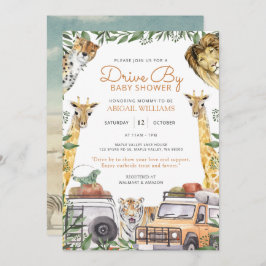 Baby shower van wilde Safari-dieren Kaart