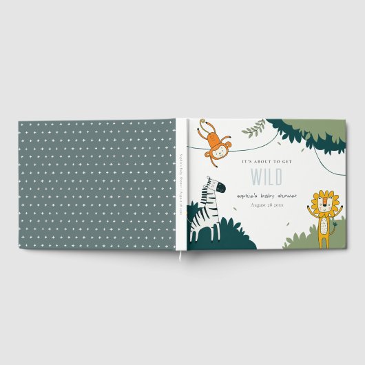 Baby shower van wilde tropische Oerwouden Gastenboek (Volledig)