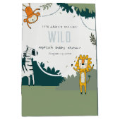 Baby shower van wilde tropische Oerwouden Medium Cadeauzakje (Voorkant)