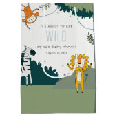 Baby shower van wilde tropische Oerwouden Medium Cadeauzakje (Achterkant)
