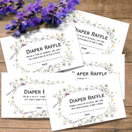 Baby shower van wilde tuinbloemen informatiekaartje