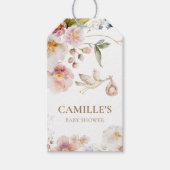 Baby shower van Wildflower Girl Cadeaulabel (Voorkant)