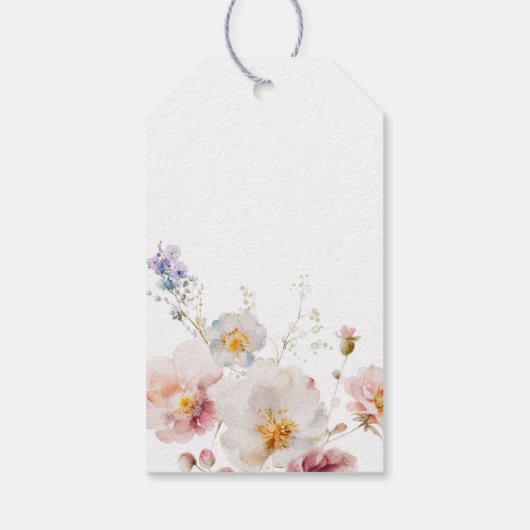 Baby shower van Wildflower Girl Cadeaulabel (Achterkant)