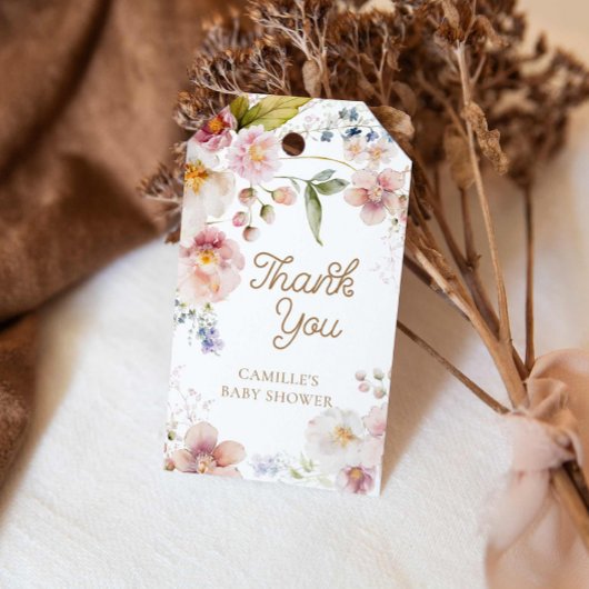 Baby shower van Wildflower Girl Cadeaulabel