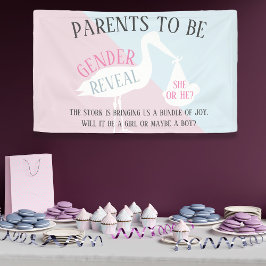 Baby shower van winkel Genderkwesties onthullen pa Spandoek