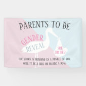 Baby shower van winkel Genderkwesties onthullen pa Spandoek (Horizontaal)