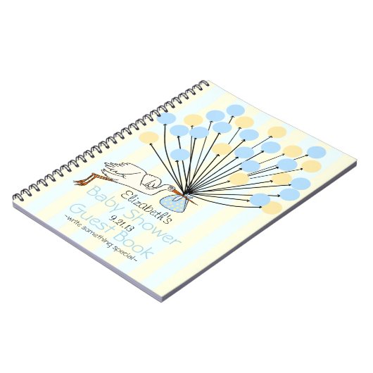 Baby shower van winkels en ballonnen notitieboek (Linkerzijde)