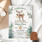Baby shower van Winter Forest Moose Kaart