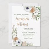 Baby shower van winterfleskatoen kaart (Voorkant)