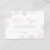 Baby shower van wintersneeuwvlokken informatiekaartje (Voorkant)