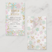 Baby shower van wintersneeuwvlokken informatiekaartje (Voorkant / Achterkant)