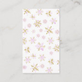Baby shower van wintersneeuwvlokken informatiekaartje (Achterkant)
