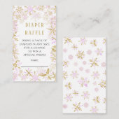 Baby shower van wintersneeuwvlokken informatiekaartje (Voorkant / Achterkant)