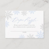 Baby shower van wintersneeuwvlokken informatiekaartje (Voorkant)