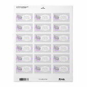 Baby shower van witte grijze olifant etiket