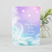 Baby shower van witte Paarse roze ruggegraat Kaart (Staand voorkant)