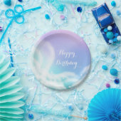 Baby shower van witte Paarse roze ruggegraat Papieren Bordje (Feest)