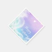 Baby shower van witte Paarse roze ruggegraat Servet (Hoek)