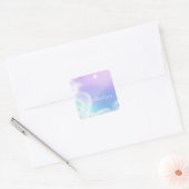 Baby shower van witte Paarse roze ruggegraat Vierkante Sticker (Envelop)