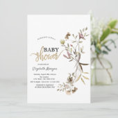 Baby shower van witte Waterverf Kaart (Staand voorkant)