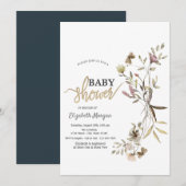 Baby shower van witte Waterverf Kaart (Voorkant / Achterkant)