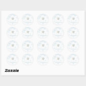 Baby shower van wolkenkrabber ronde sticker (Vel)