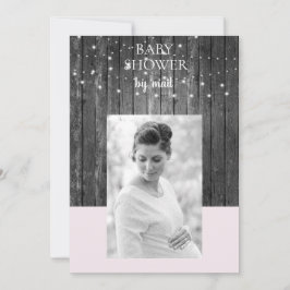 Baby shower van Wooden Fence-lampjes per post Foto Kaart