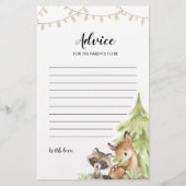 Baby shower van Woodland Advice voor ouders (Voorkant)