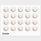 Baby shower van Woodland Animals Couple Ronde Sticker (Vel)