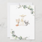Baby shower van Woodland Animals Greenery per Mail Kaart (Achterkant)