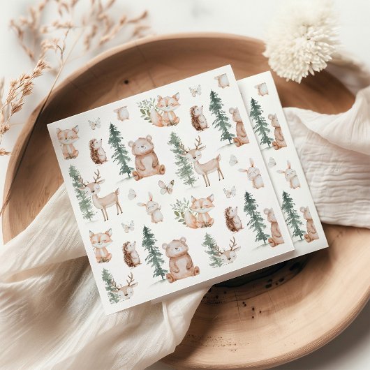 Baby shower van Woodland Animals Mountain Servet