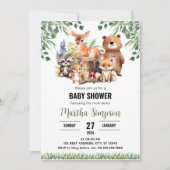 Baby shower van Woodland | Bosdieren Kaart (Voorkant)