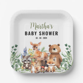 Baby shower van Woodland | Bosdieren Papieren Bordje