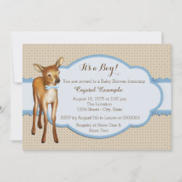 Baby shower van Woodland Fawn Kaart