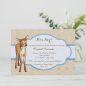 Baby shower van Woodland Fawn Kaart (Staand voorkant)