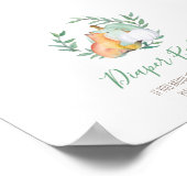 Baby shower van Woodland Fox Diaper Raffle Poster (Hoek)