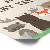 Baby shower van Woodland Headband Station Sign Pos Poster (Hoek)