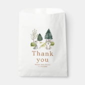 Baby shower van Woodland Wolf Bedankzakje (Voorkant)