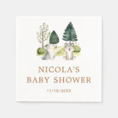Baby shower van Woodland Wolf Servet (Voorkant)