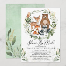 baby shower van Woodlanddieren uit de Griekse post