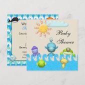 Baby shower van Zeeen Kaart (Voorkant / Achterkant)