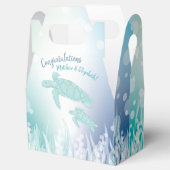 Baby shower van zeeen schildpadden onder het Zee Bedankdoosjes (Geopend)