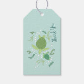 Baby shower van zeeen schildpadden onder het Zee Cadeaulabel (Voorkant)