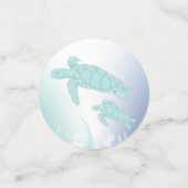 Baby shower van zeeen schildpadden onder het Zee Confetti (Kleine voorkant)