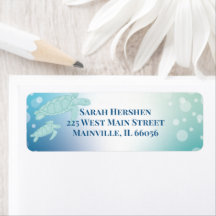 Baby shower van zeeen schildpadden onder het Zee